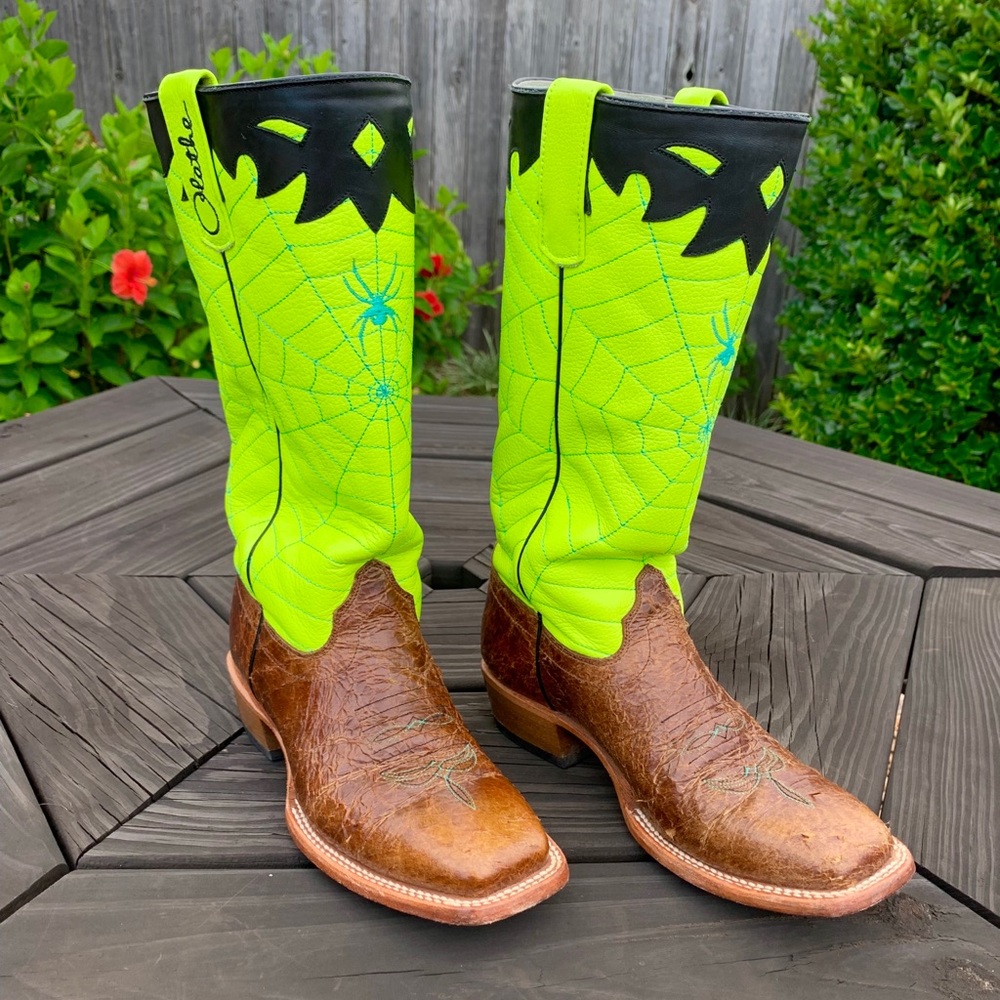 BOYS OLATHE NEON YELLOW SPIDER-MAN BOOT